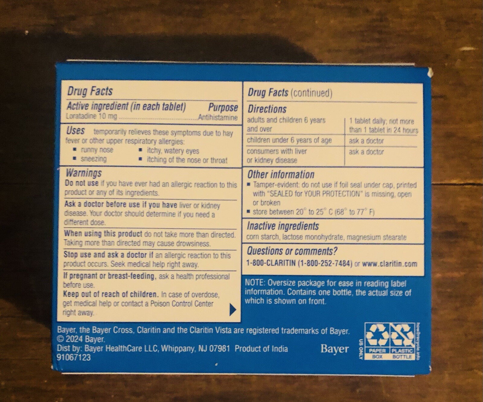 Claritin 24hr Non-drowsy Allergy Medicine Tablets 10mg 70 Count EXP 03/2027 NEW