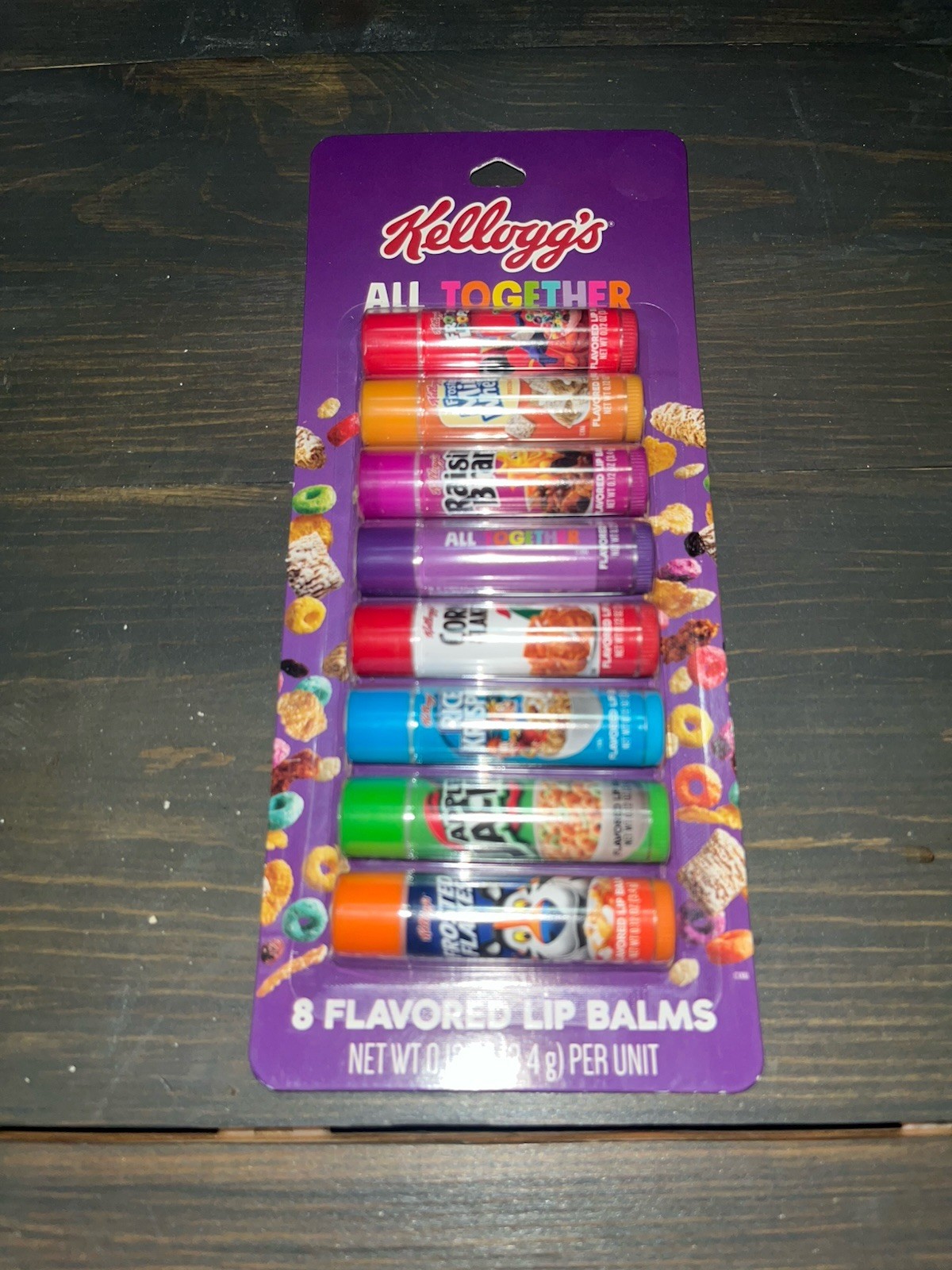 8-Pack KELLOGGS Breakfast Pack Lip Balms Assorted Favorite Cereal Flavors