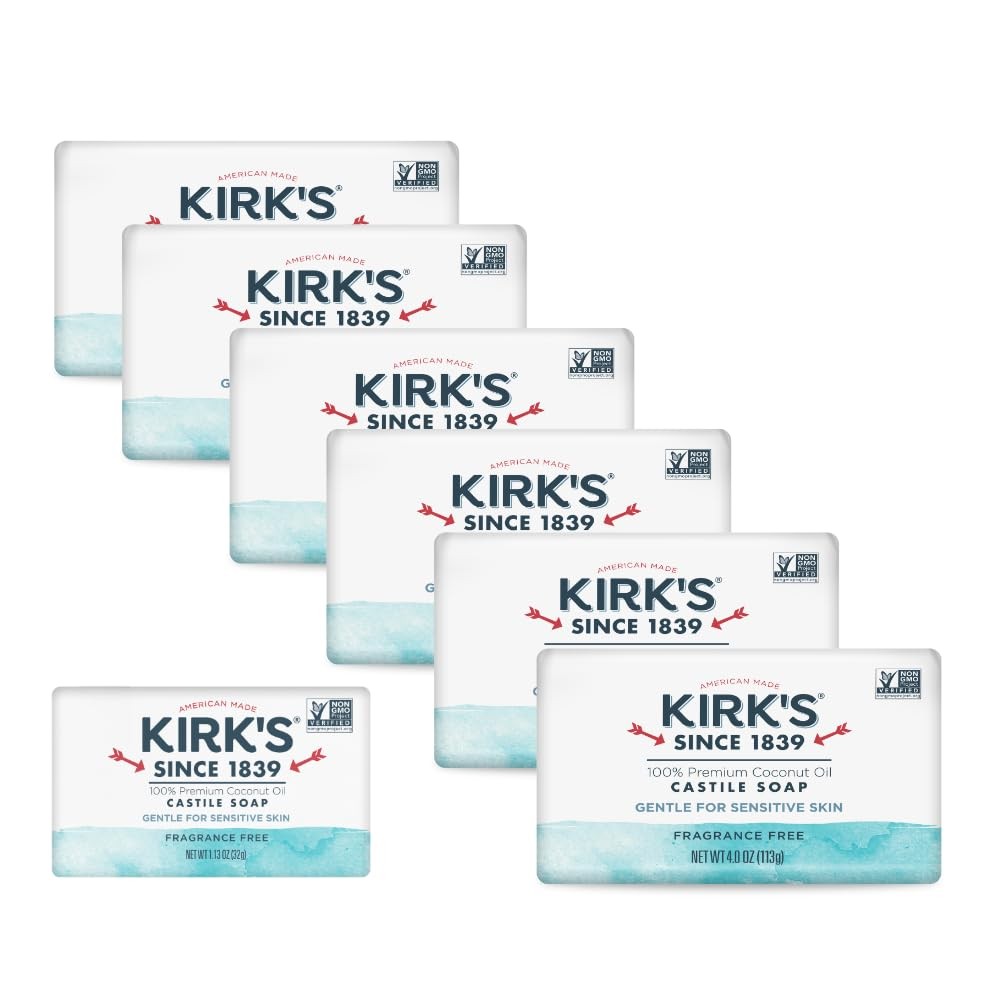 Kirk’S Kirks Castile Bar Soap Fragrance – Clinically Tested Safe For Sensitive
