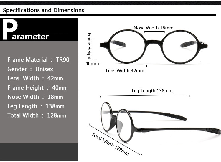 Round Retro Reading Glasses 1.0 1.5 2.0 2.5 3.0 3.5 Vintage Readers Mens Womens