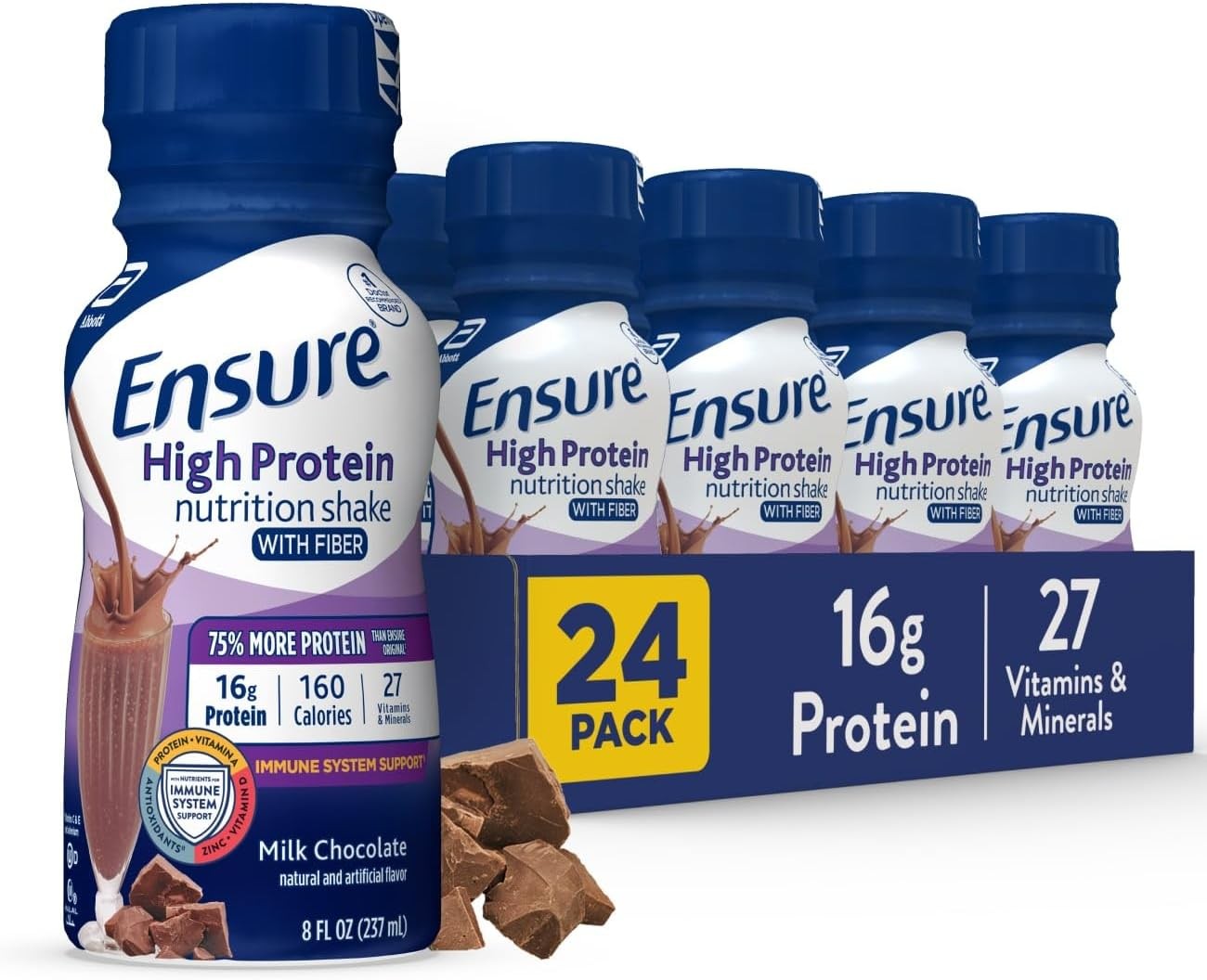 Ensure High Protein Bottled Milk Chocolate 8 fl oz, 24 Pack