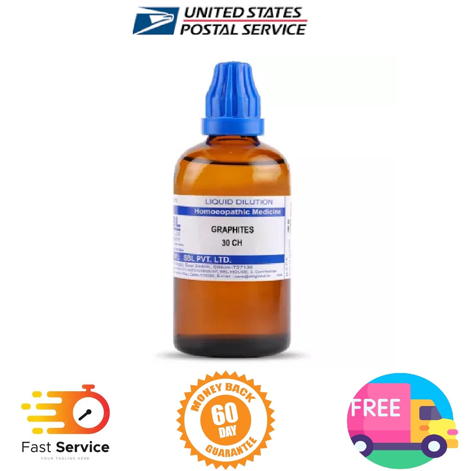 SBL Homeopathic Graphites (30 ML / 100 ML) (Select Potency)