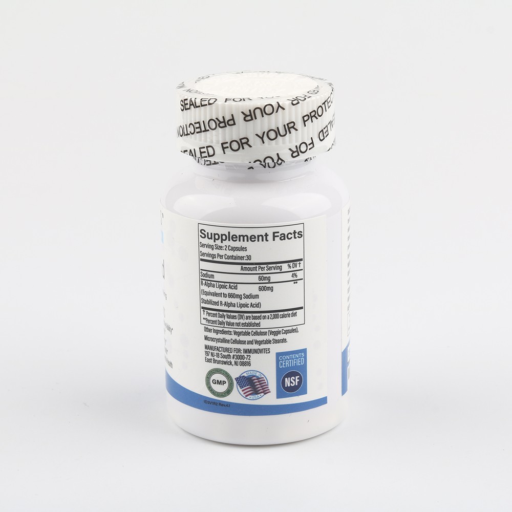 IMMUNOVITES R-Alpha Stabilized Lipoic Acid ((True)) 600mg per Serving ,EXP5/2027