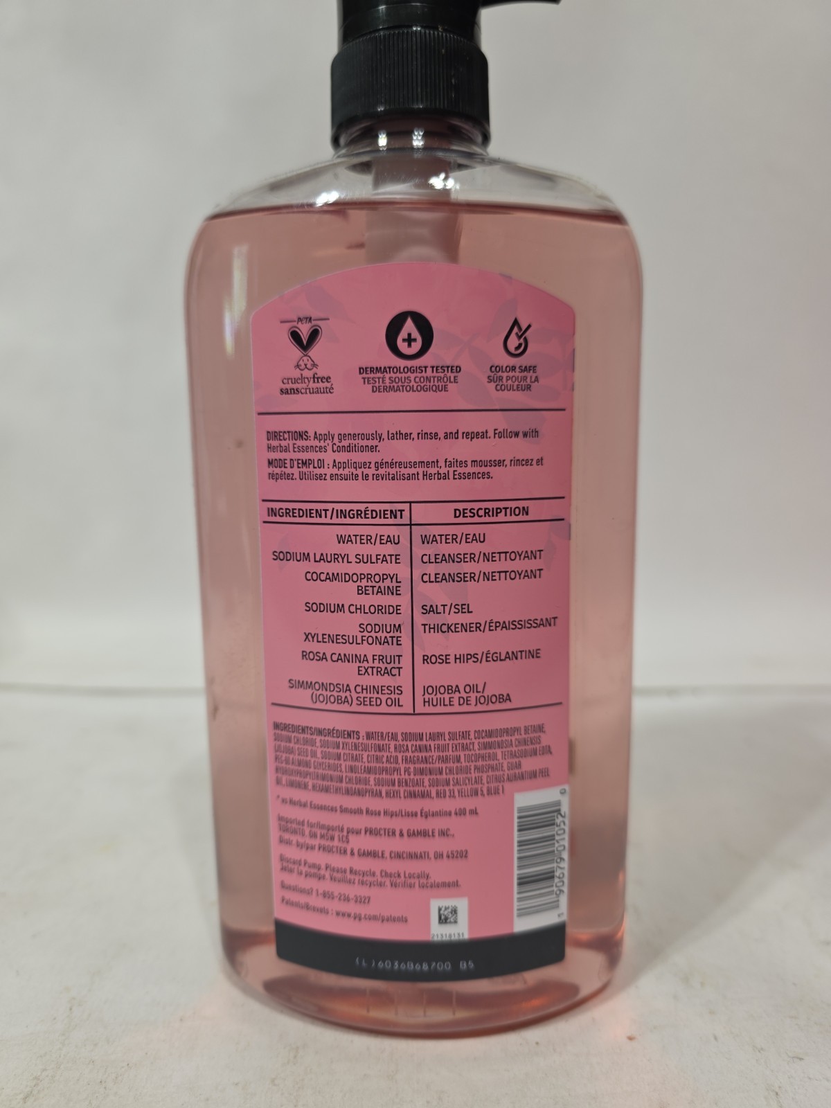 Herbal Essences Smooth Rose Hips Shampoo 1L 33.8oz Pump Jojoba Vitamin E New