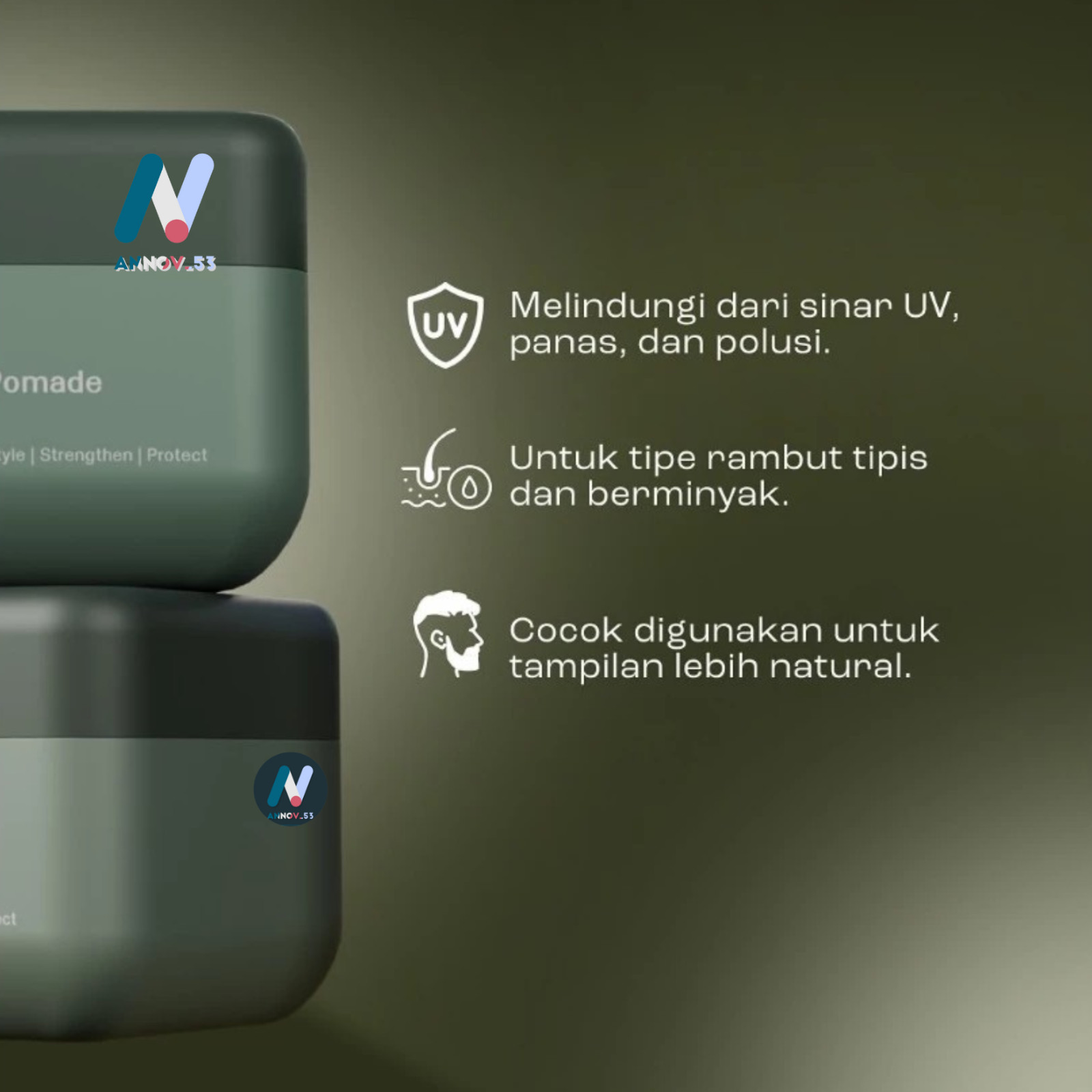 KAHF MEN Pomade Hold Neutral Matte Look + Face Wash Oil Fight Acne Care Redness
