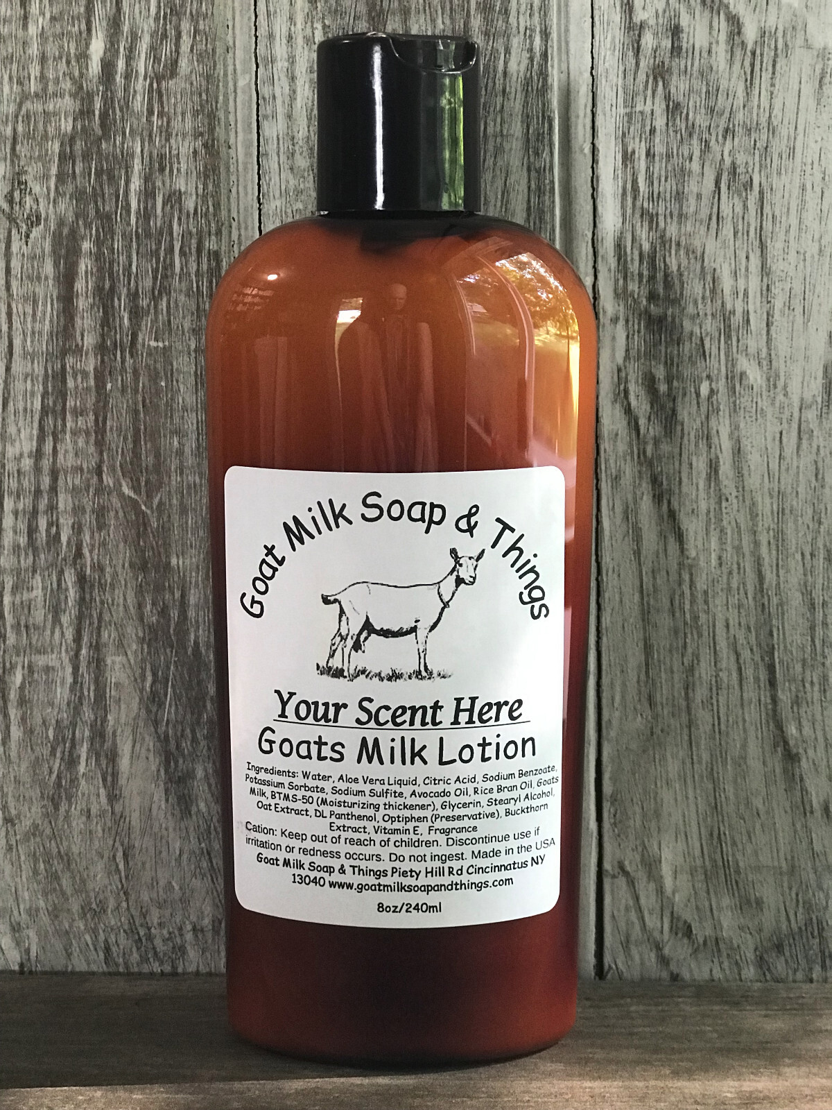 LOTION Goats Milk Scented Body 8oz NO Parabens Moisturizing 160 Scents U Choose