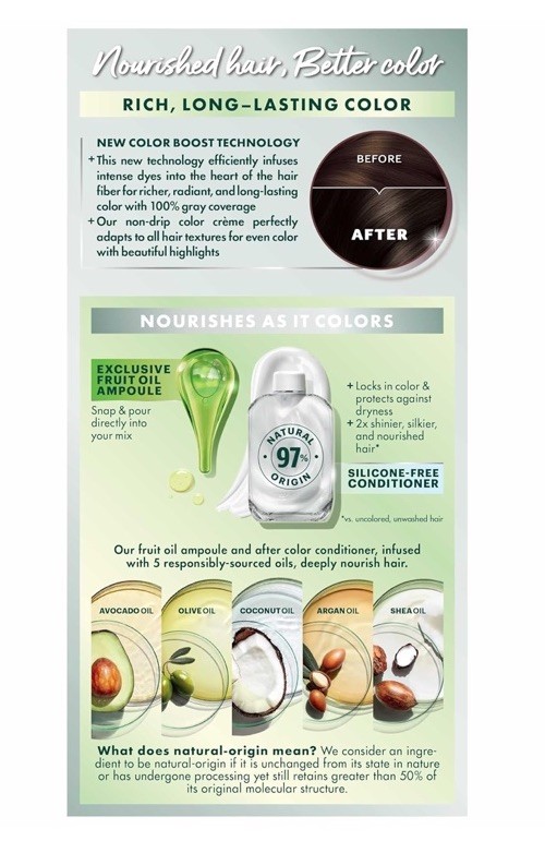 Garnier Nutrisse Nourishing Hair Color Crème. Permanent Dye. 30 Darkest Brown