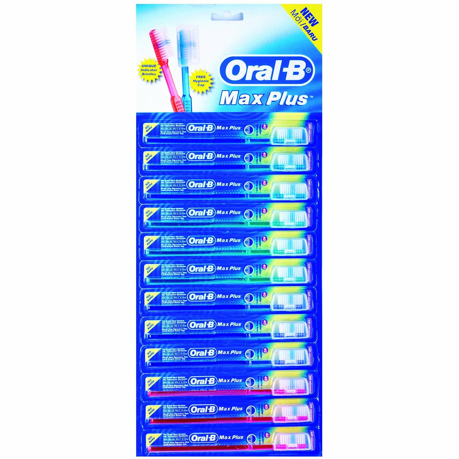 120 OralB Toothbrushes Soft Indicator Bristles w/ Covers Caps Wholesale Bulk Lot