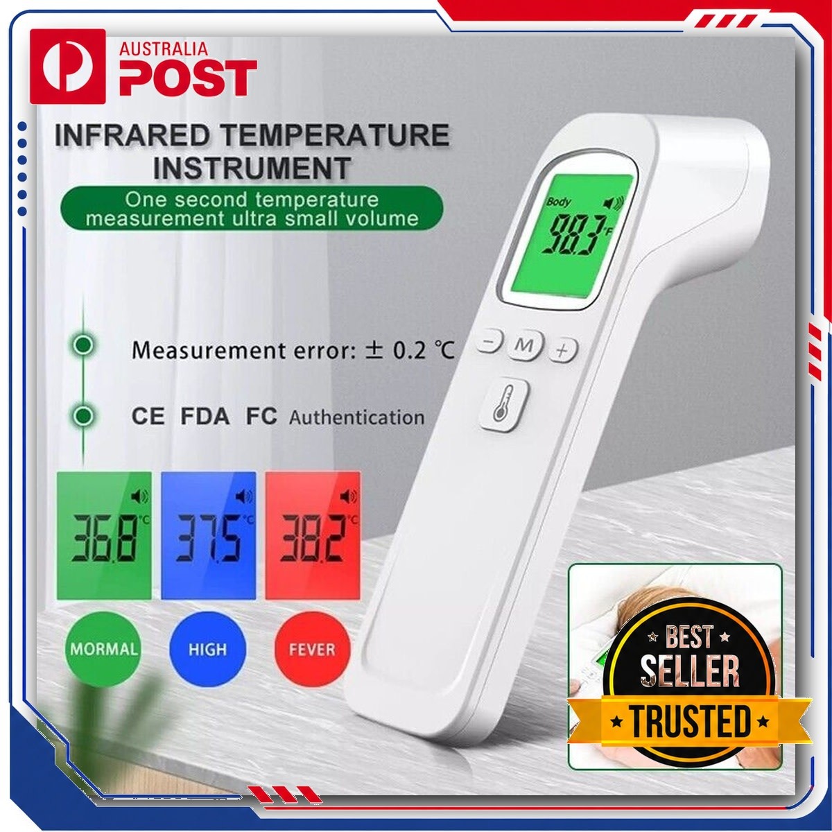 Non-Touch Infrared Digital Thermometer Baby Adult Forehead Temperature Gun