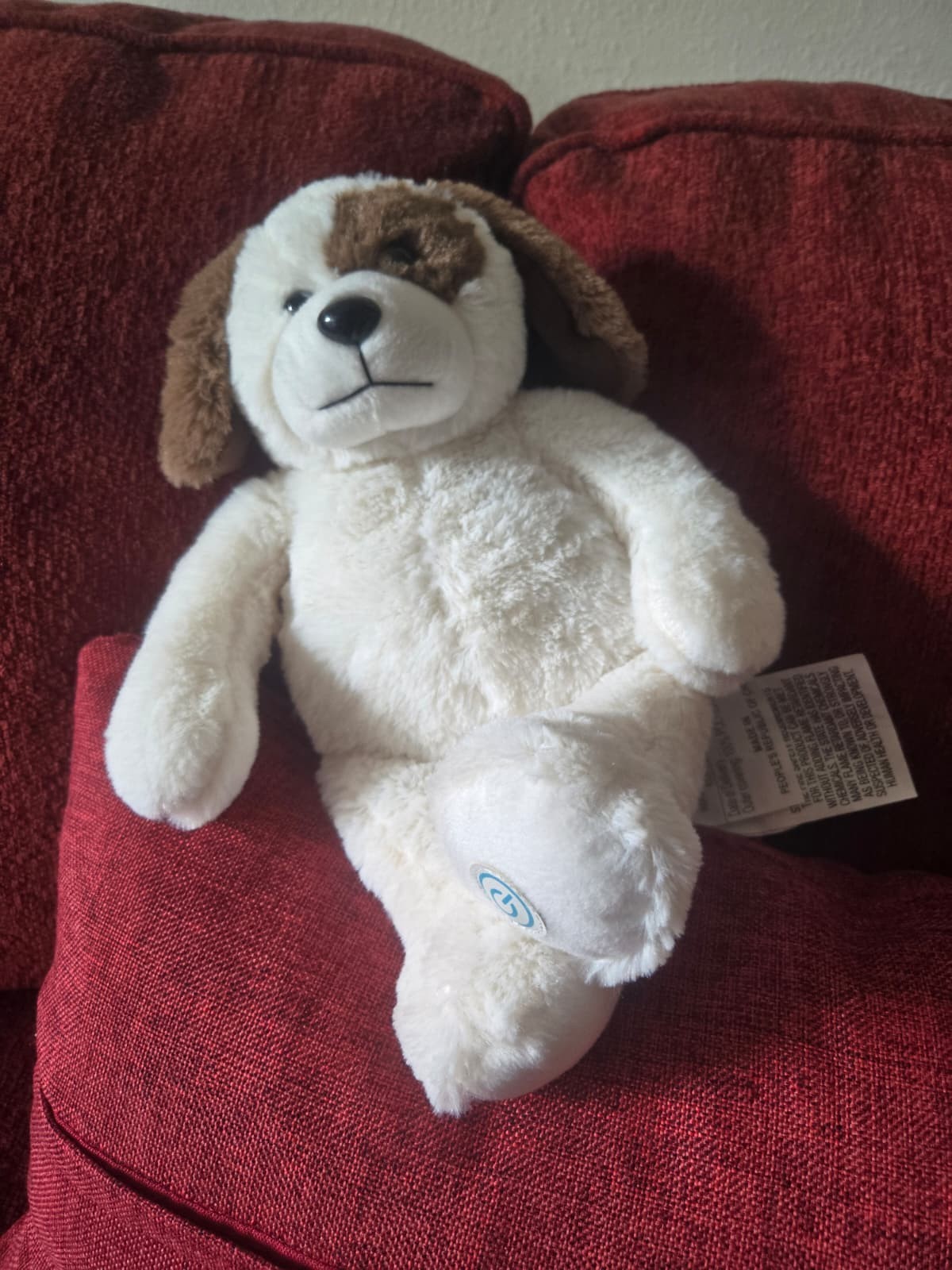 Health Touch Vibrating Puppy Massager Plush Dog Neck Back Body Relaxation Toy