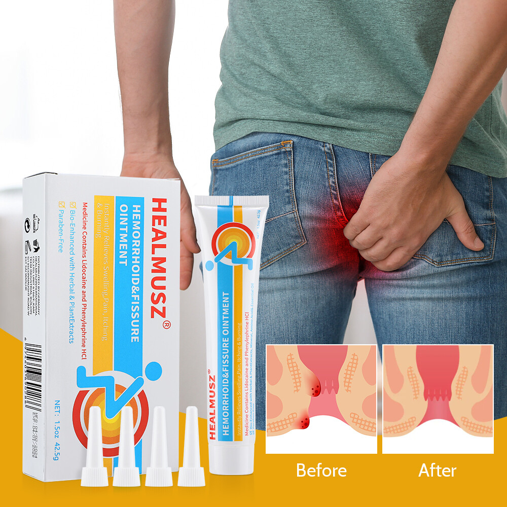 Hemorrhoids Remove Ointment Herbal Cream Relief Piles Pain Reduce Itching SALE