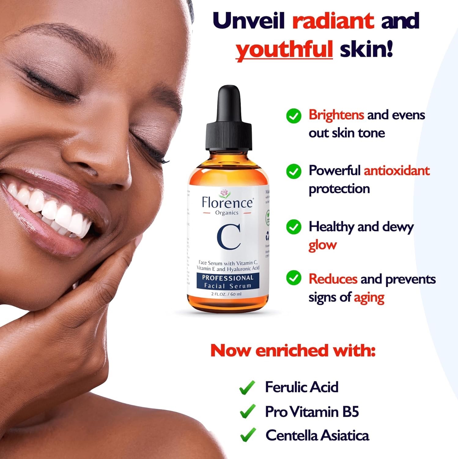 Vitamin C Serum For Face – Anti Aging Face Serum with Vitamin C, Hyaluronic Acid