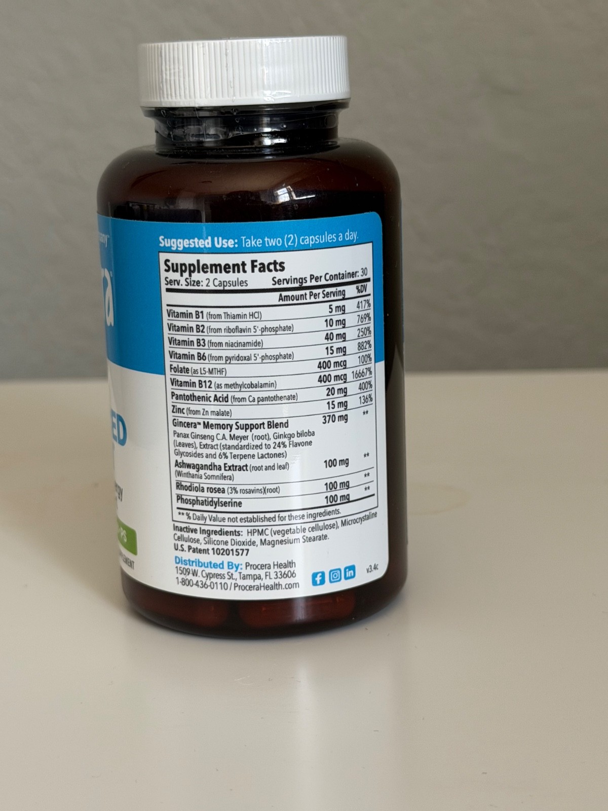 Procera Advanced Brain – Fast Acting – Ingredients Supported by 100+ Studies …