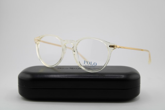 NEW POLO RALPH LAUREN PH 2227 5034 CLEAR GOLD AUTHENTIC EYEGLASSES 47-21