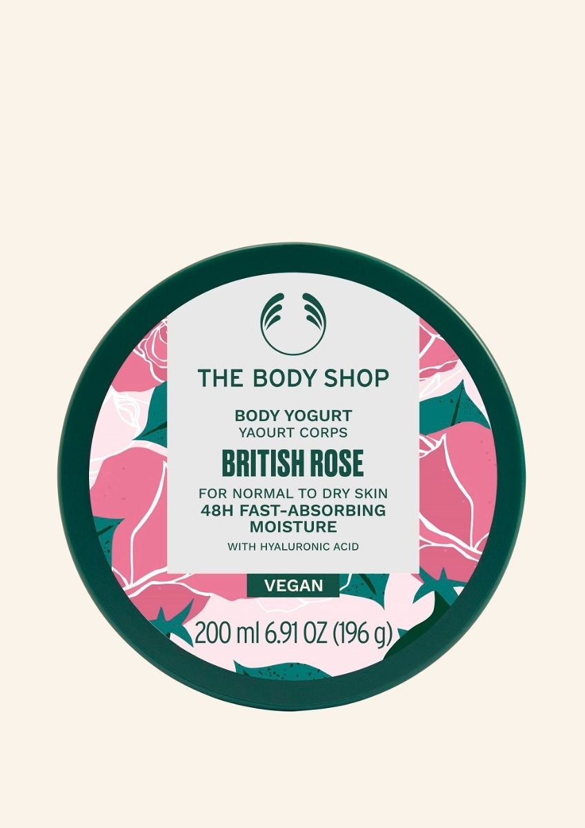 The Body Shop British Rose Body Yogurt Lightweight Moisturizing Body Care | 300g