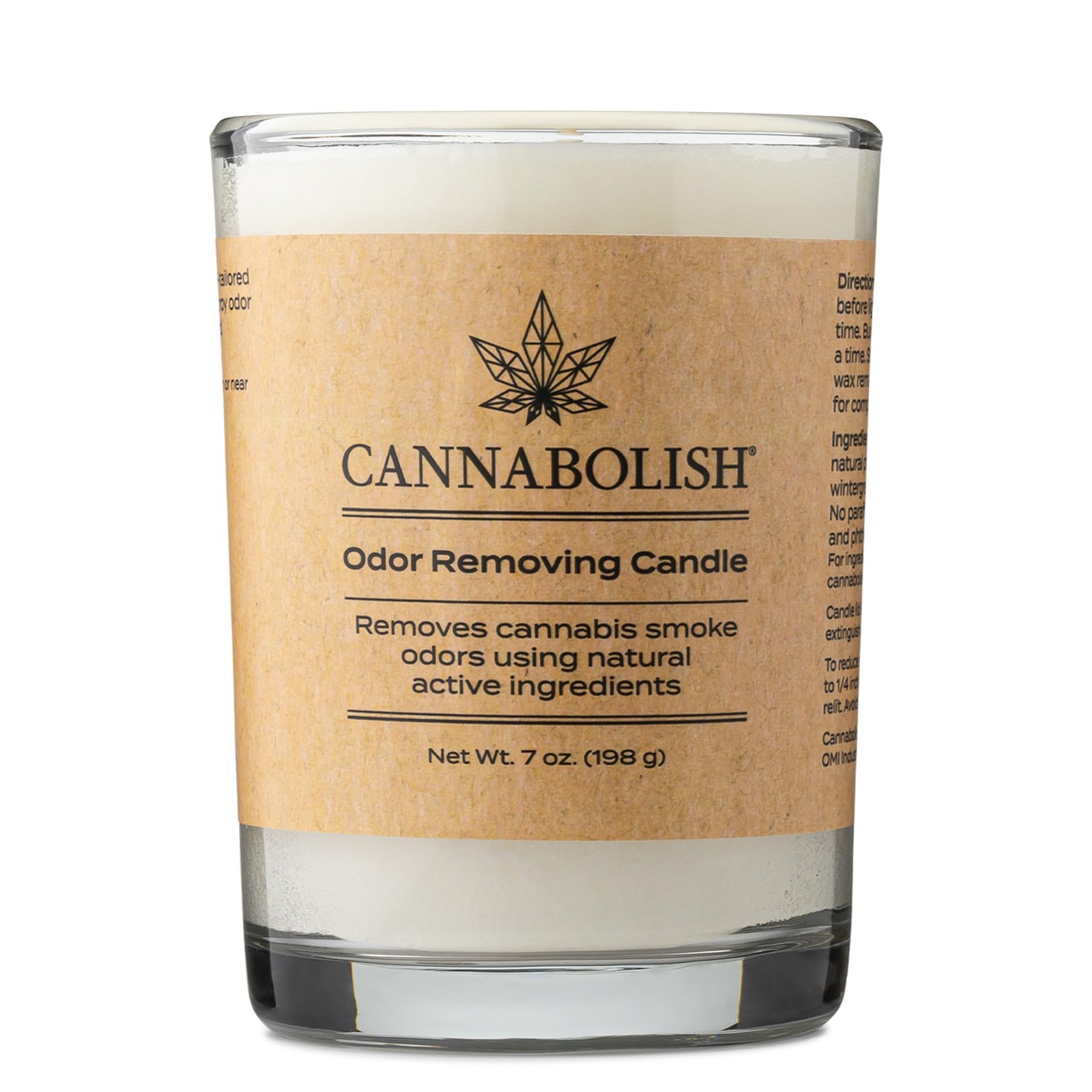 Cannabolish Smoke Odor Eliminating Candle 7 Oz Natural Ingredients Wintergreen