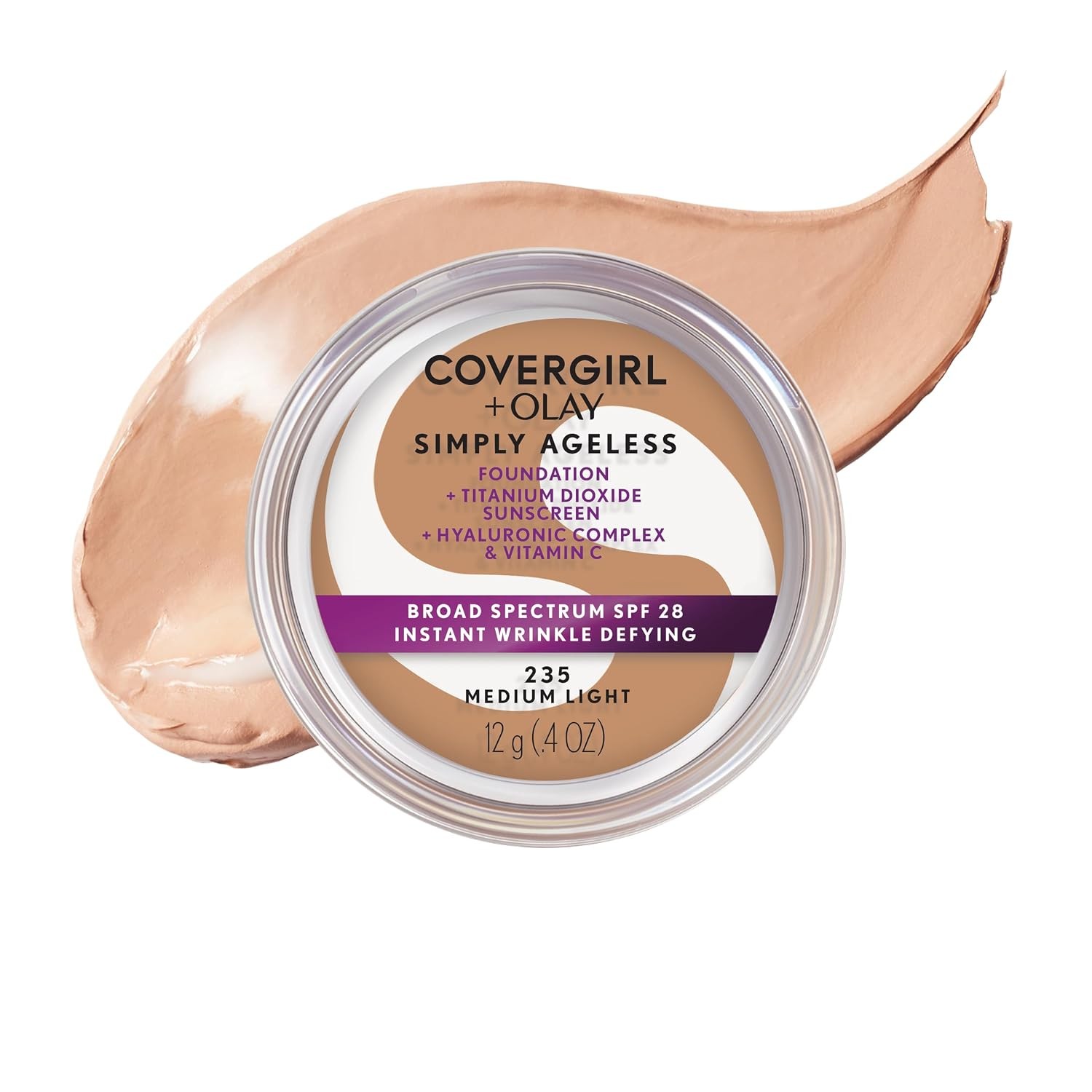 CoverGirl Simply Ageless Wrinkle Defying Foundation SPF 28 235 Medium Light
