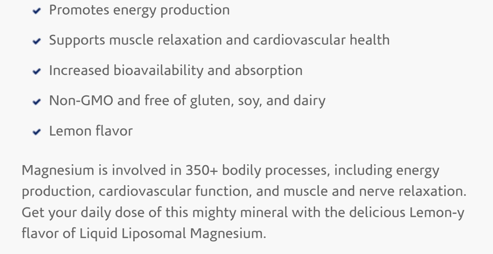 Vthrive Liquid LIPOSOMAL MAGNESIUM 100 mg 6fl oz ( 36 Servings ) BEST BY 9/26