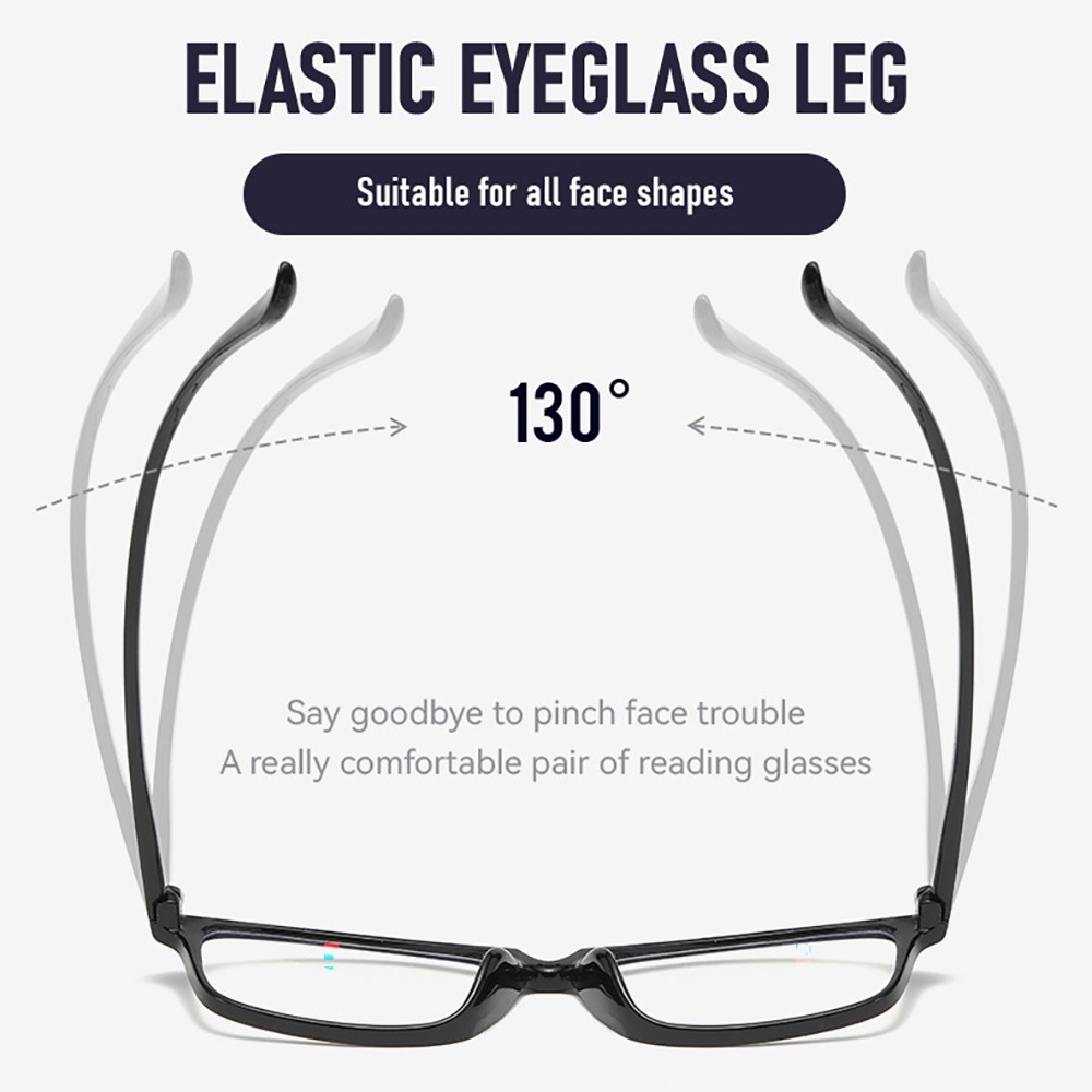 Lightweight Reading Glasses Anti Blue Light Eyewear Rectangular Computer Readers