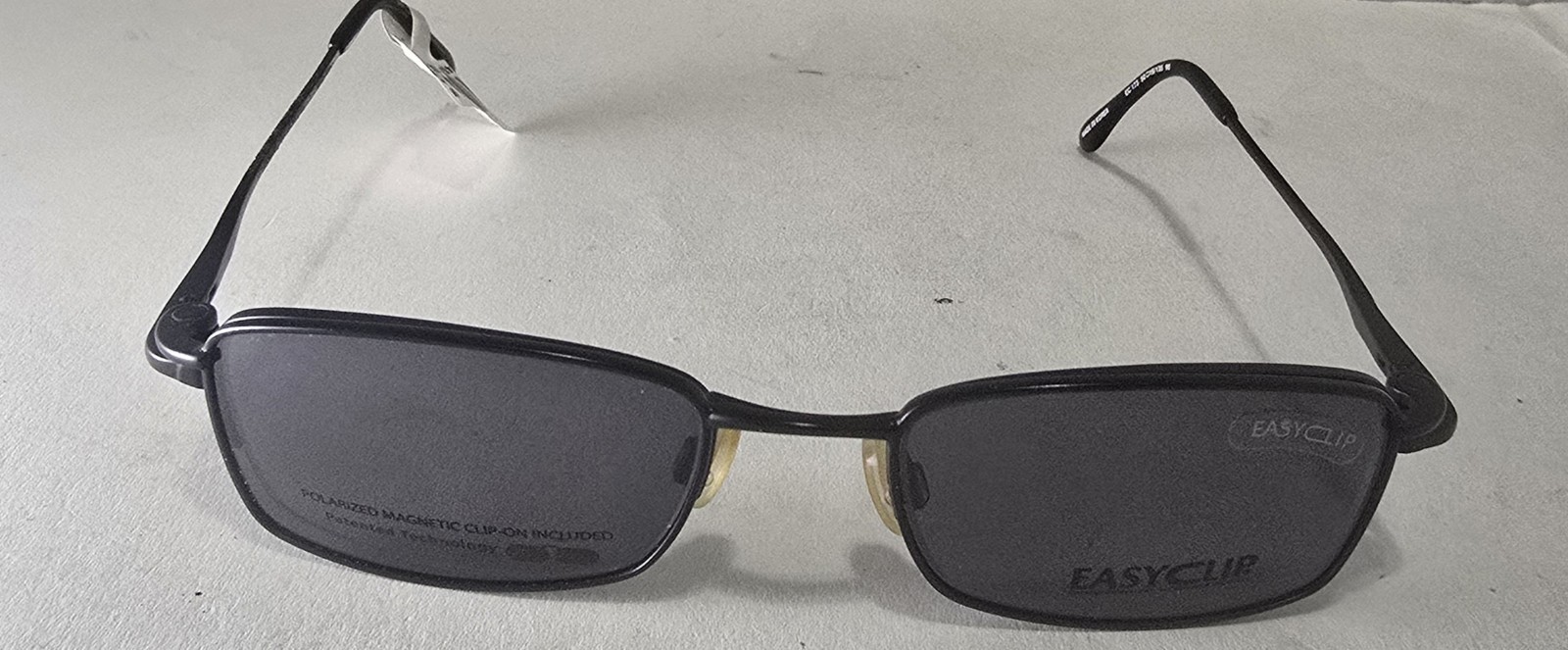 EASYCLIP EC173 90 BLACK W/POLARIZED SUNCLIP 50/19/135 FLEX HINGE Eyeglass !L42