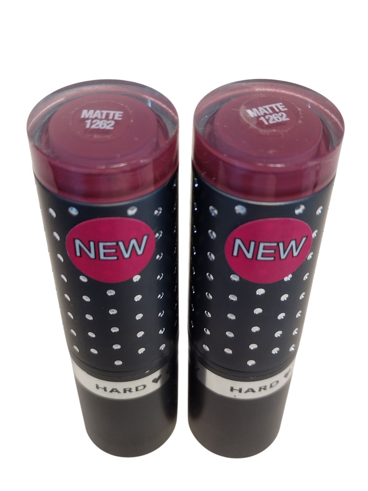 2 PACK Hard Candy FIERCE EFFECTS Matte Lipstick 1262 CRAVE Purple 0.11 oz each