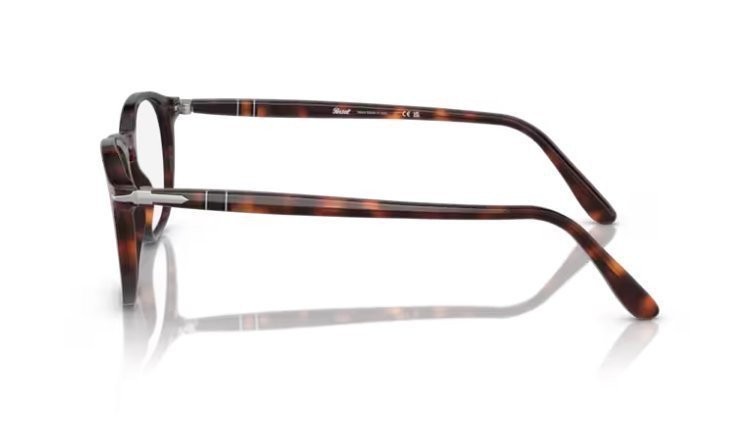 Persol PO3007V 24 50mm Square Eyewear Frames, Havana/Demo Lens,