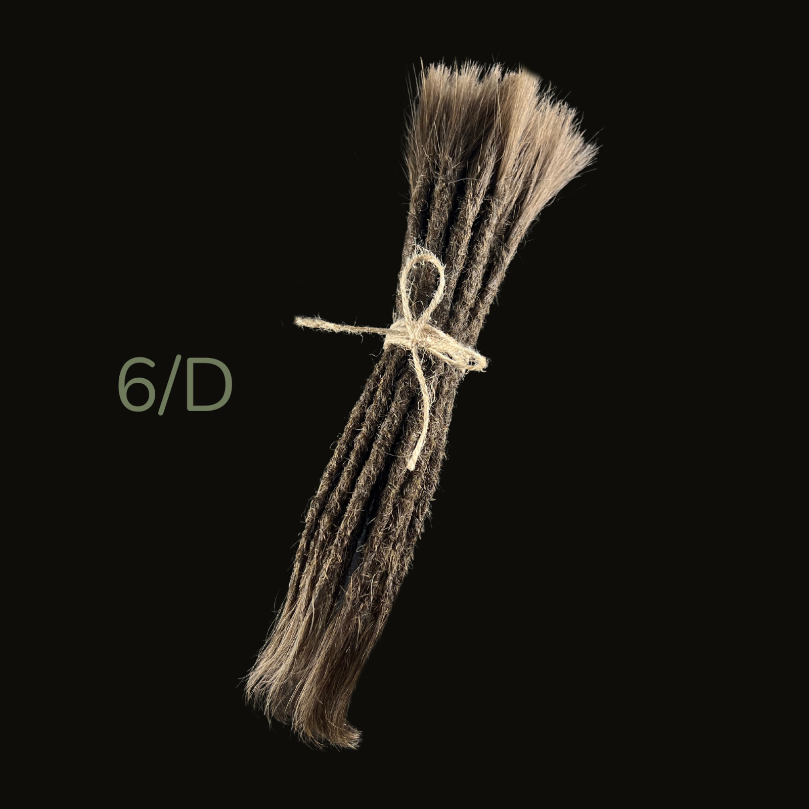 Dark Human Hair Dreadlock Extensions, 10 Pcs Natural Dread, 100% Human Hair
