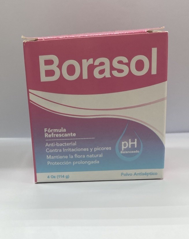 BORASOL Antiseptic Powder Refreshing Vaginal 4oz