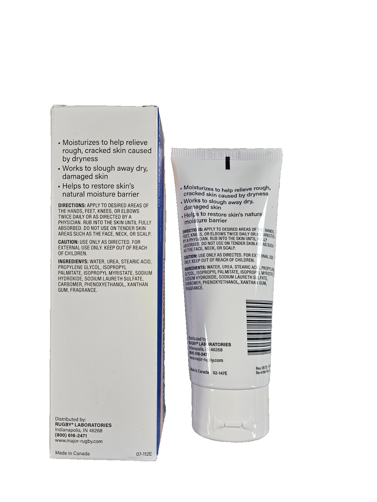 Rugby Urea 20 % Cream Intensive Hydrating 3oz / 85gm ( 6 pack )