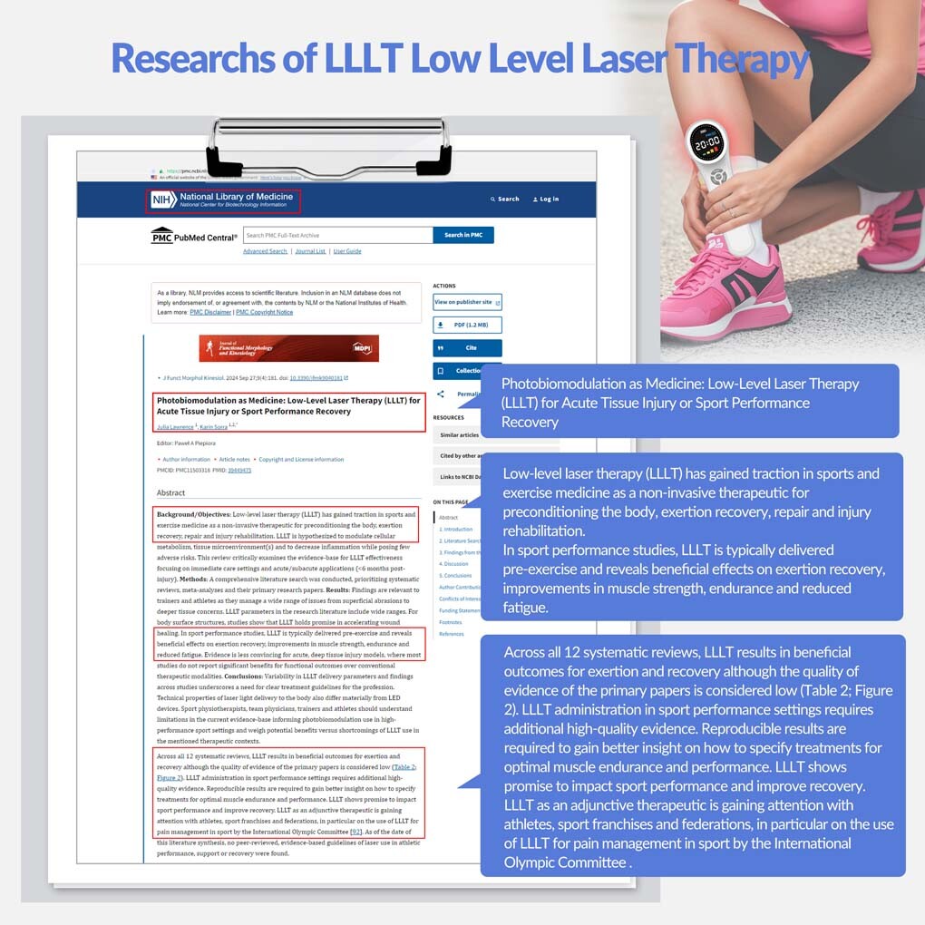 Professional LLLT Cold Laser Therapy Device 1760mW 660/810/980nm for Pain Relief
