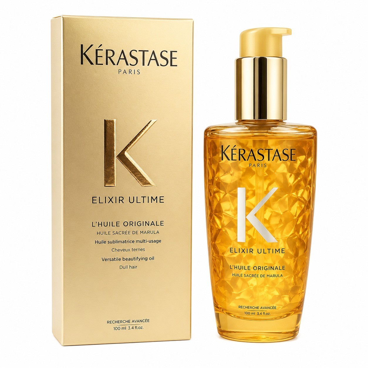 Kerastase Elixir Ultime Original Hair Oil 3.4oz / 100ml Leave-In Shine Treatment