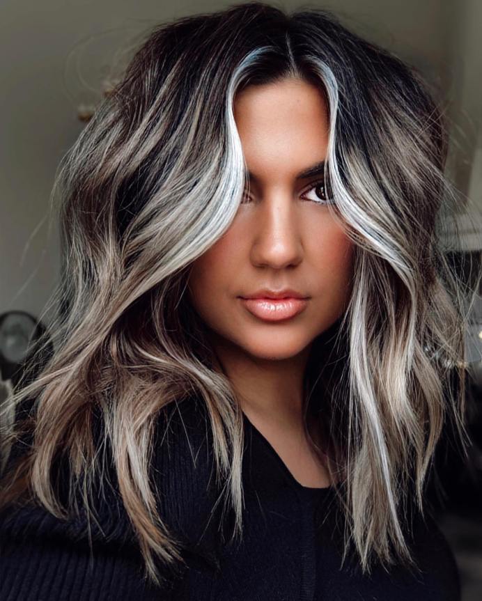 Black with Blonde Highlight Human Hair Short Wave Lace Front Wigs Pre Plucked