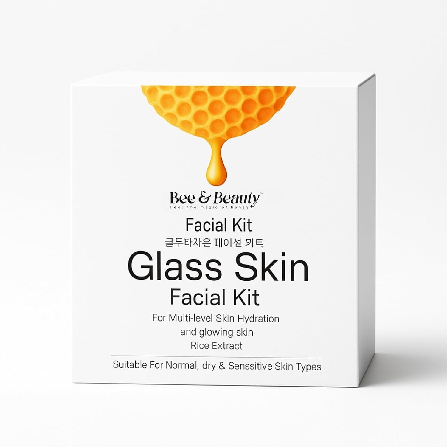 BEE & BEAUTY Facial Kit For Glass Glow Skin With Professional Spa Facial Pack