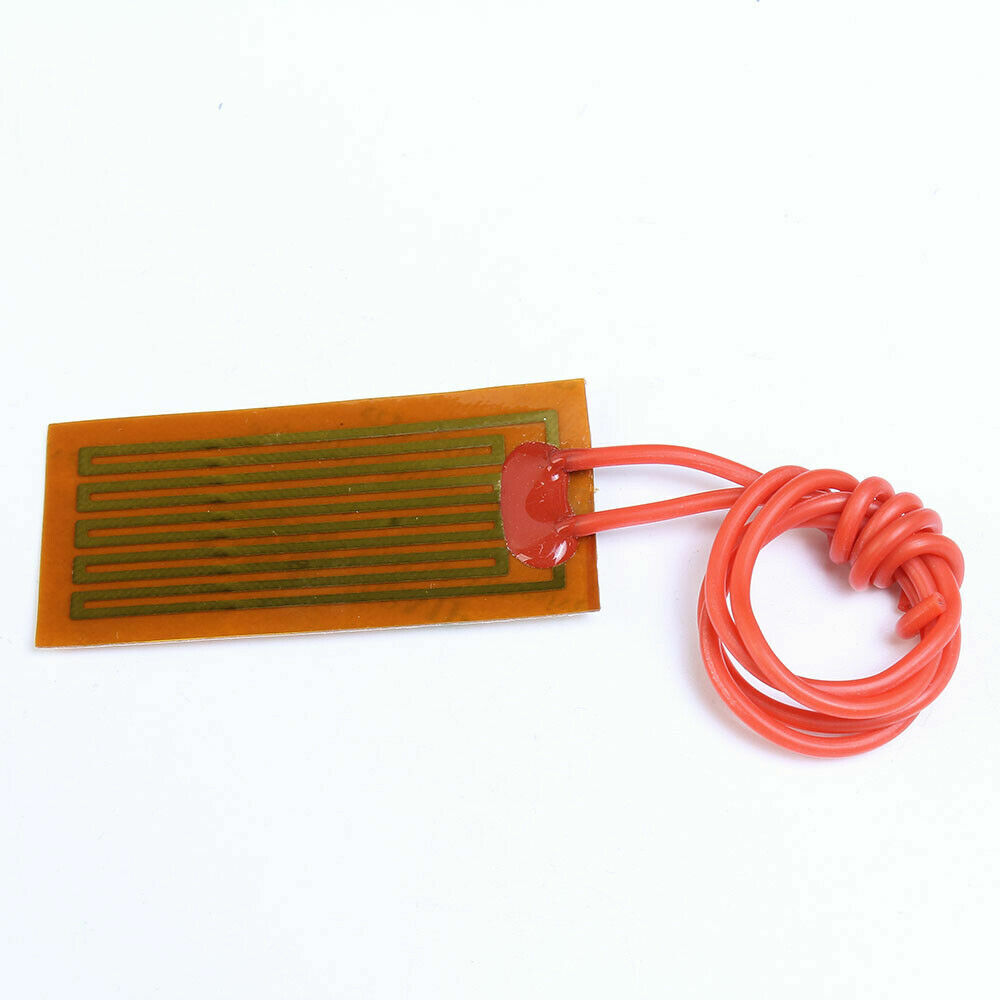 10pcs PI Heating Thin Film Polyimide Adhesive Heater Plate Pad Panel 25x50mm 12V