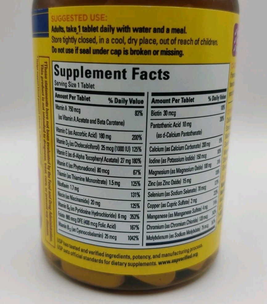 Nature Made Multi 50+ For Her 90 Tablets Healthy Blood Pressure EXP 11/2027