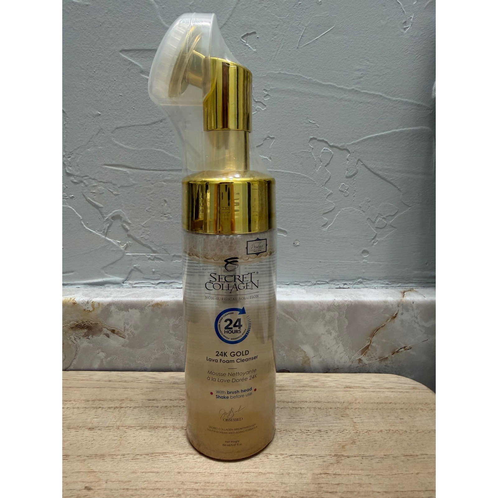 Secret Collagen 24K Gold Lava Foam Cleanser with Brush Head 150ml
