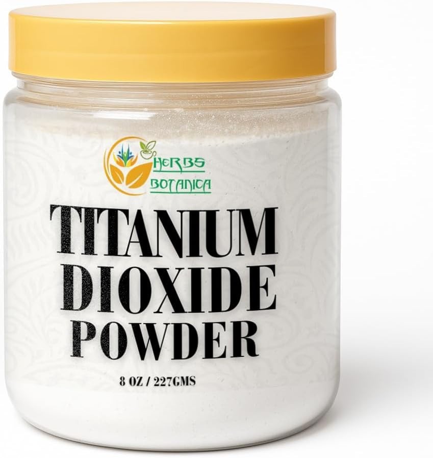 Herbs Botanica Titanium Dioxide Powder 8 oz Soap Making, Cosmetics, DIY,Skincare