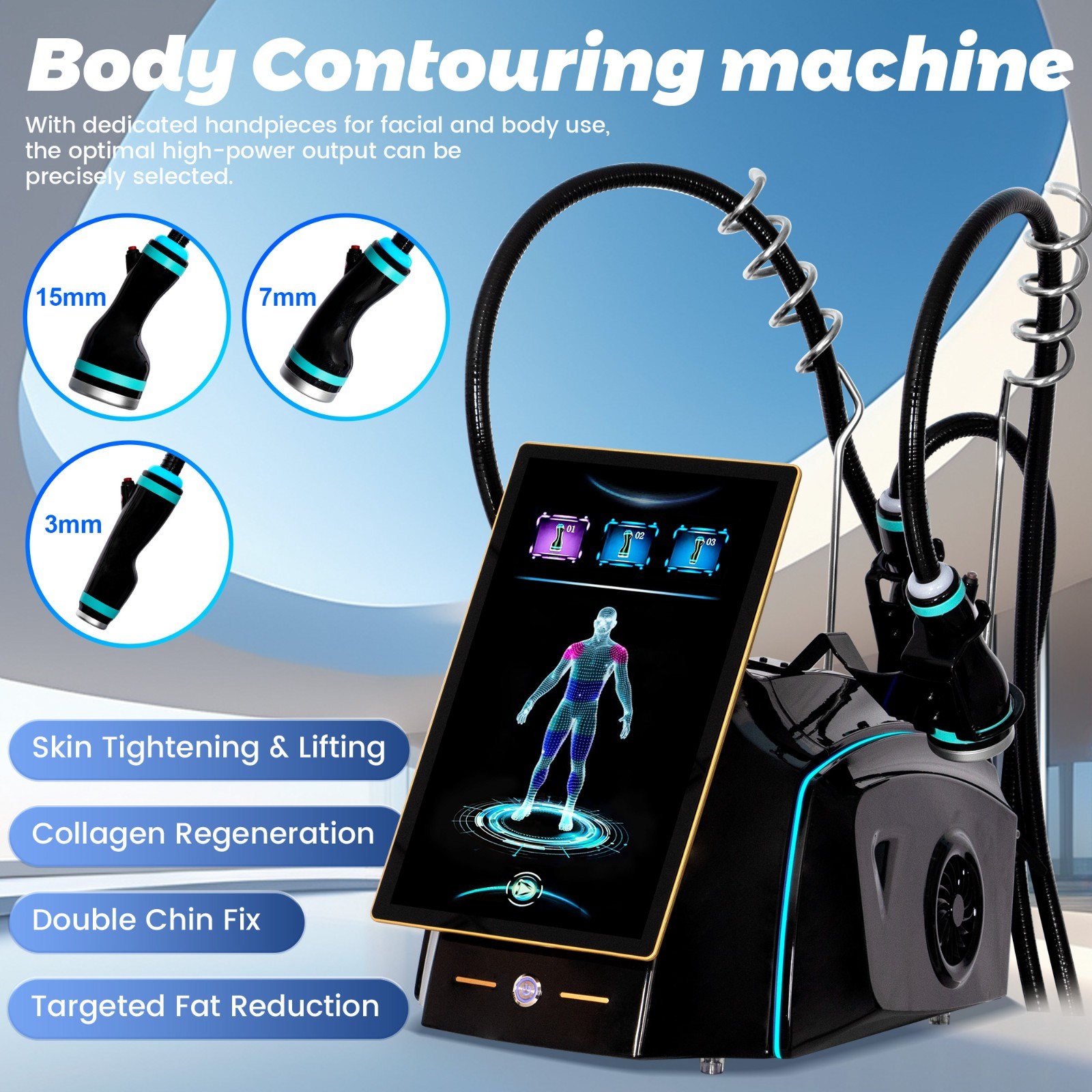 3-In-1 Cold Wave Shaping Machine Burning Fat Skin Tightening Body Slimming