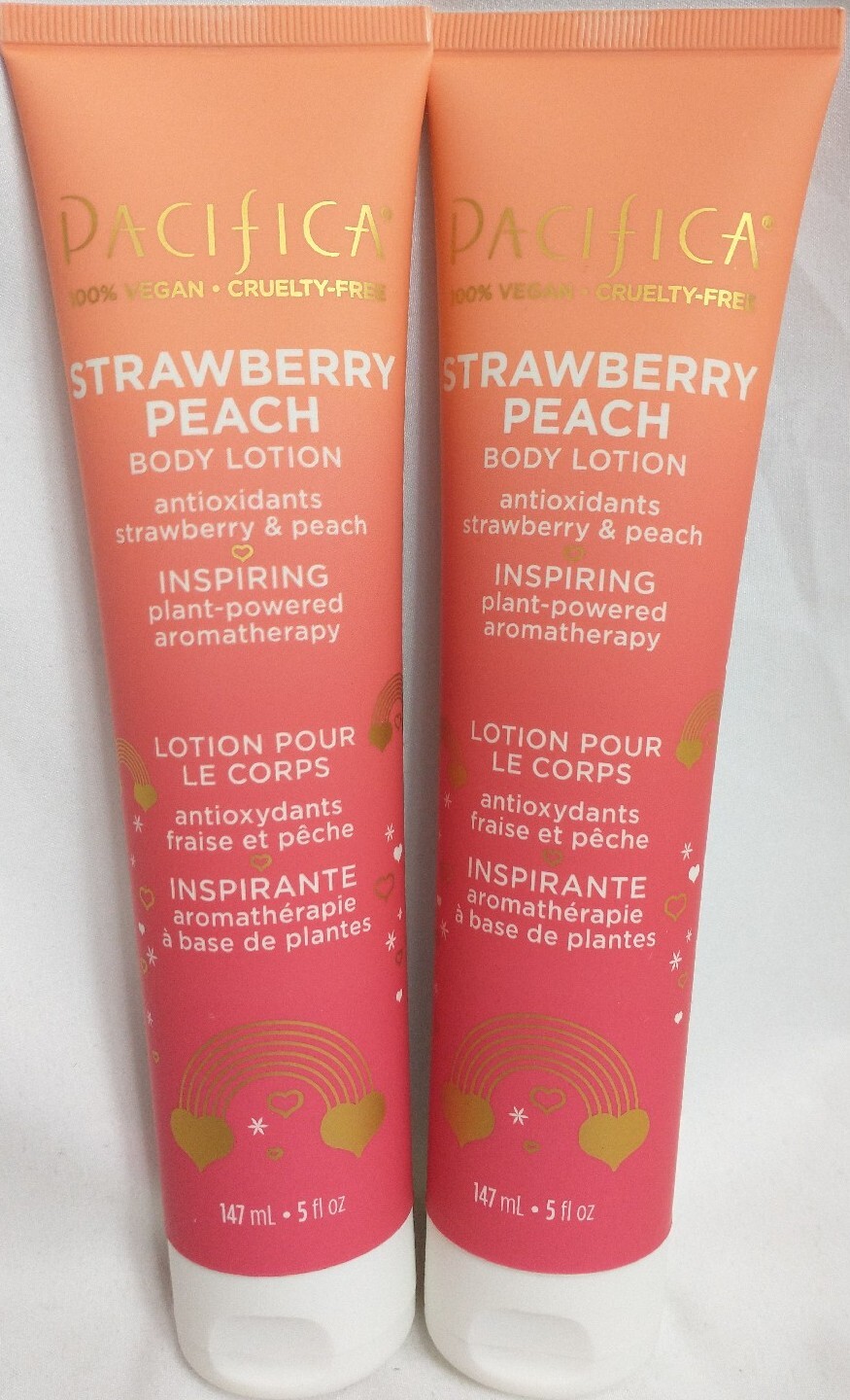 2X Pacifica Strawberry Peach Body Lotion 5 Oz. Each