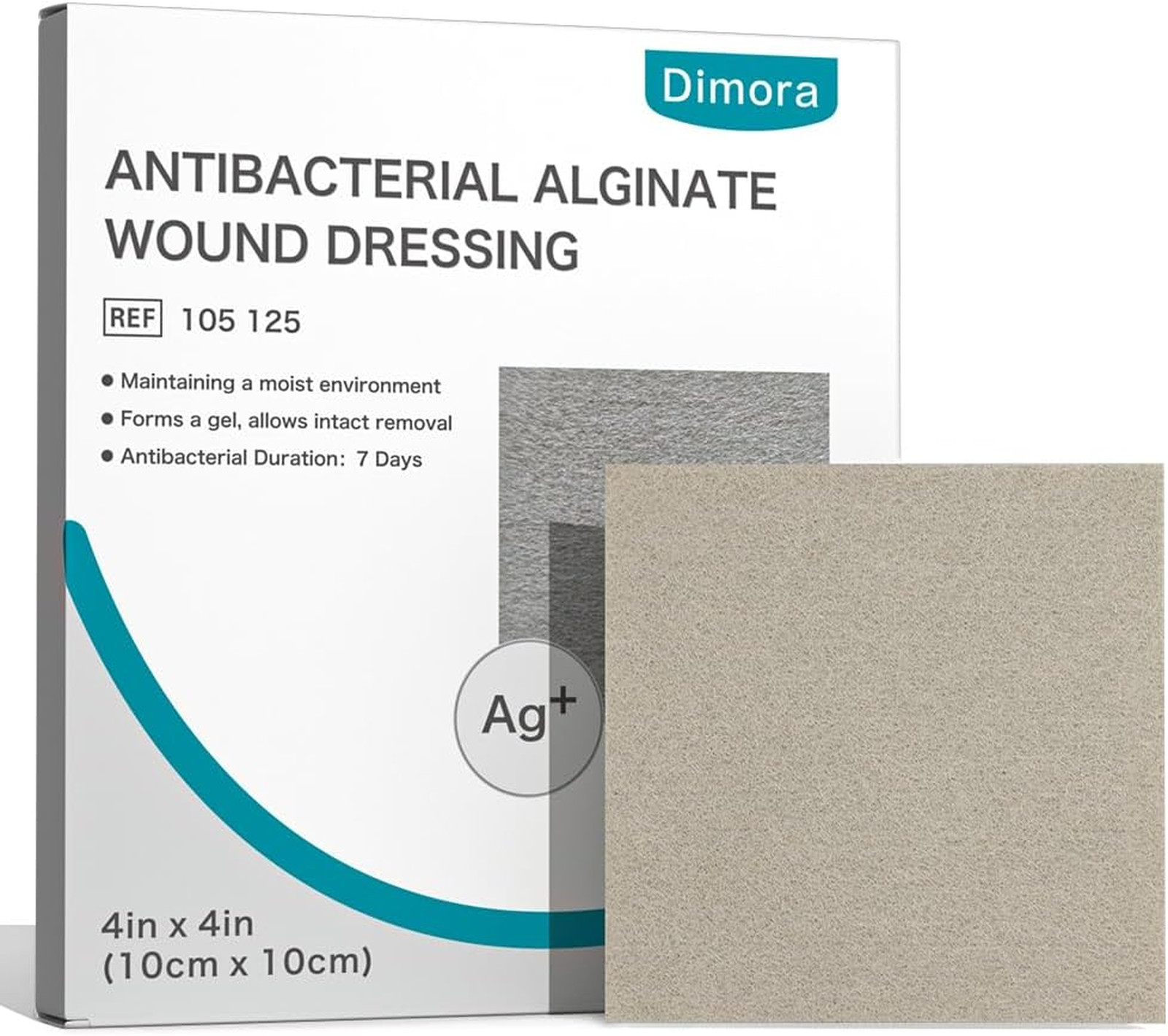 Silver Calcium Alginate Wound Dressing Silver-Infused Non Stick Gauze 4×4