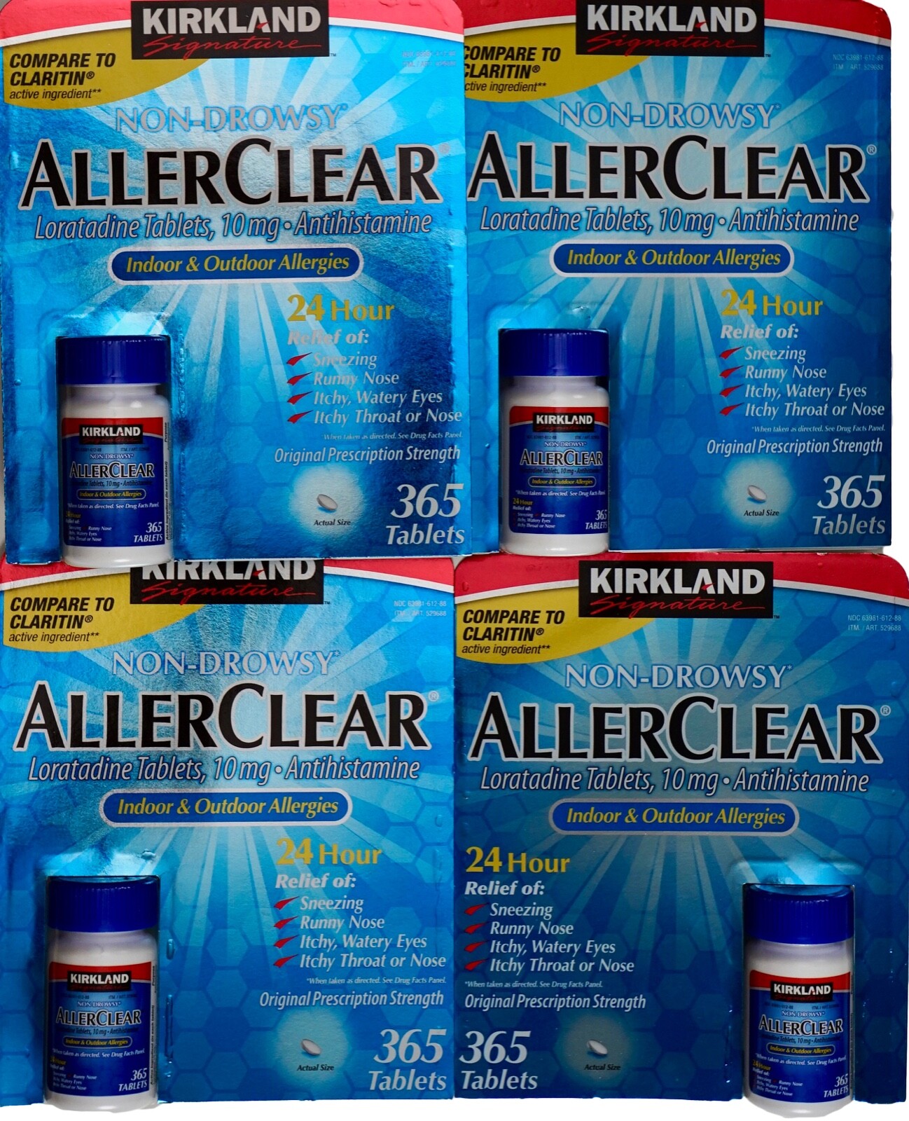 Kirkland AllerClear Loratadine 10mg Antihistamine Non-Drowsy, 365 Tablets