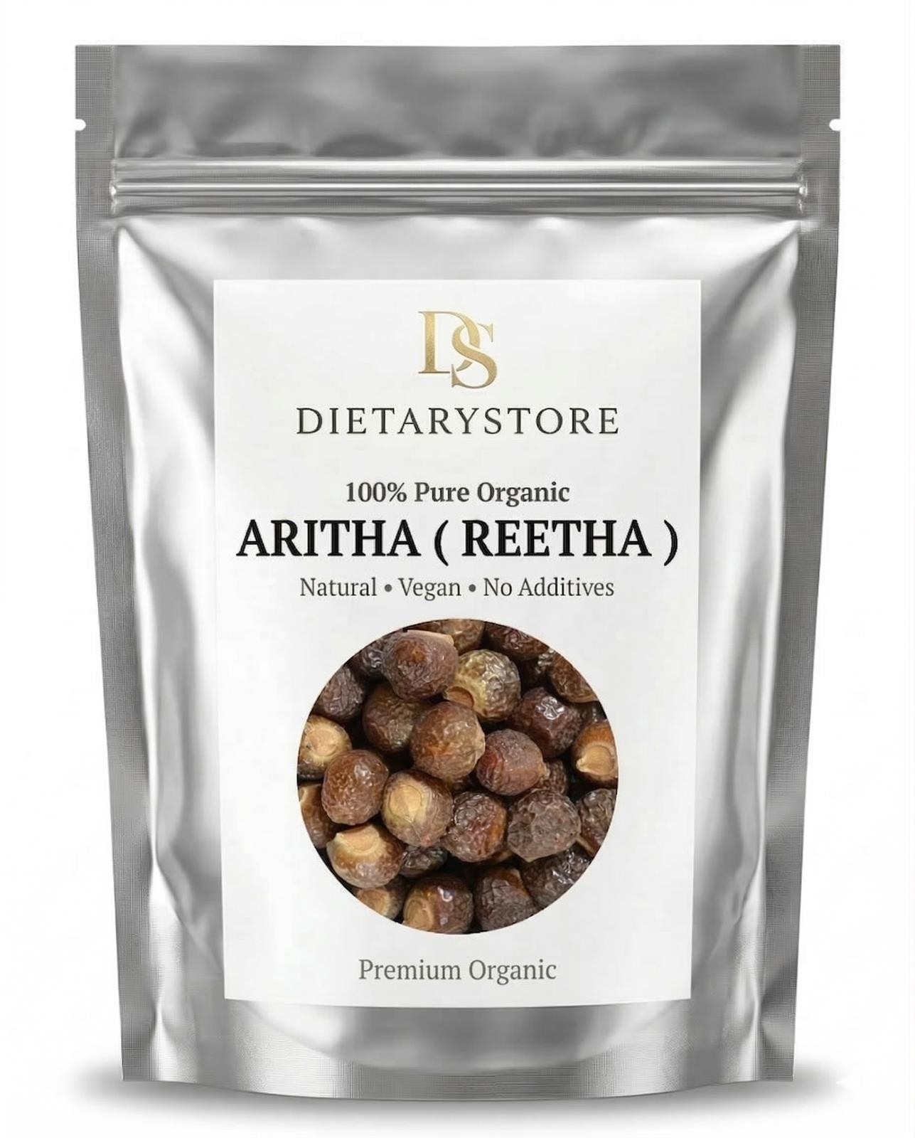 Aritha Reetha Fruits, Soap Nuts, Sapindus Indian Raw Whole Herbs for Hair Wash