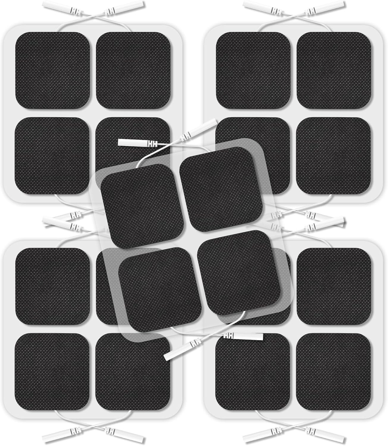Latex-Free TENS Electrodes – 20 Reusable 2×2” Pads Compatible with Major Brands
