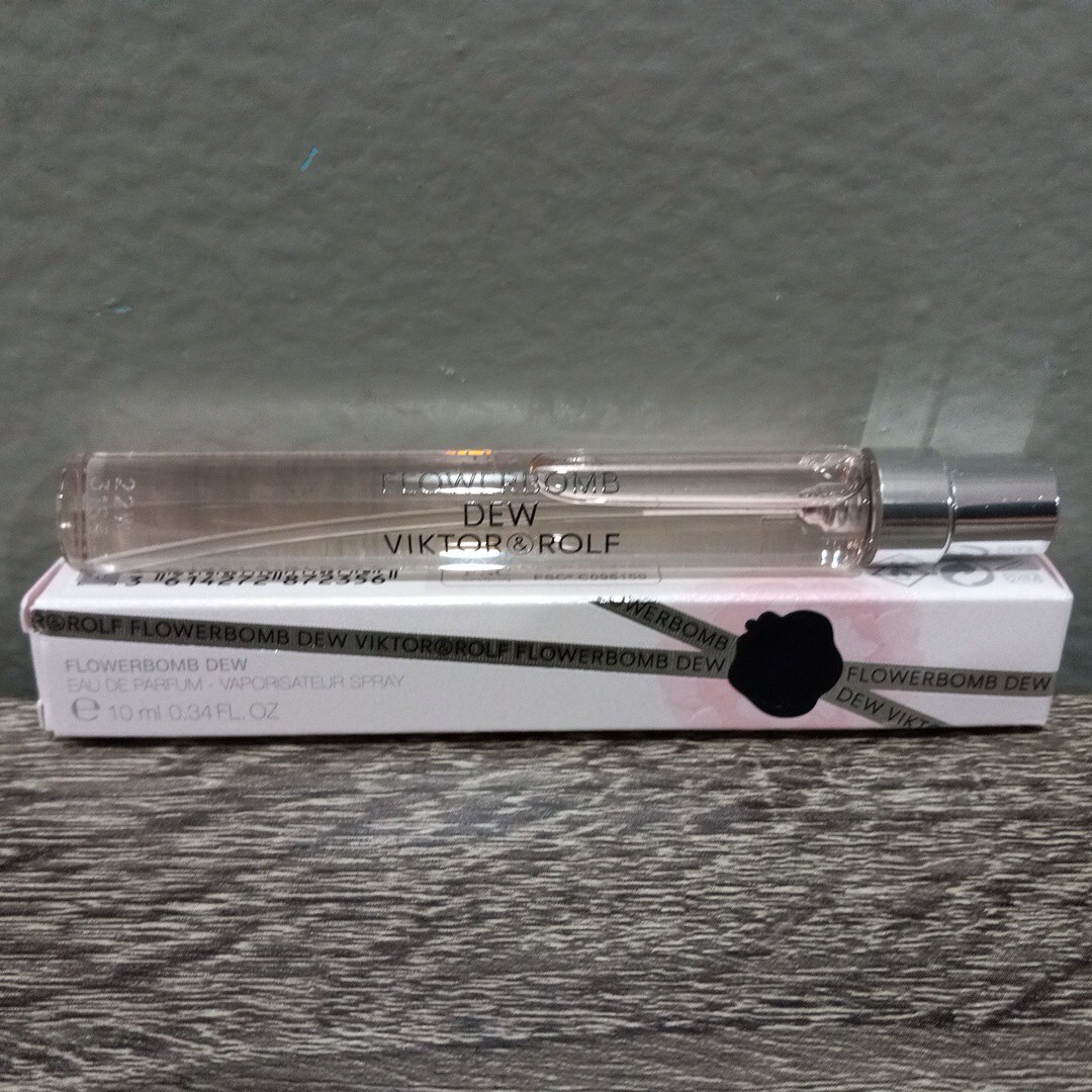 FLOWERBOMB DEW EAU DE PARFUM TRAVEL SIZE SPRAY 10 ML / 0.34 FL OZ NEW WITH BOX
