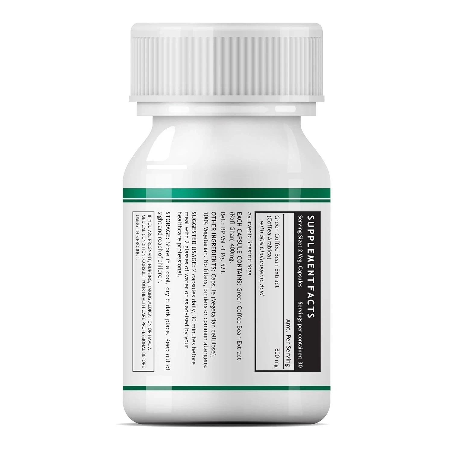 INLIFE Green Coffee Beans Extract Capsules | With 50% Chlorogenic Acid 60N