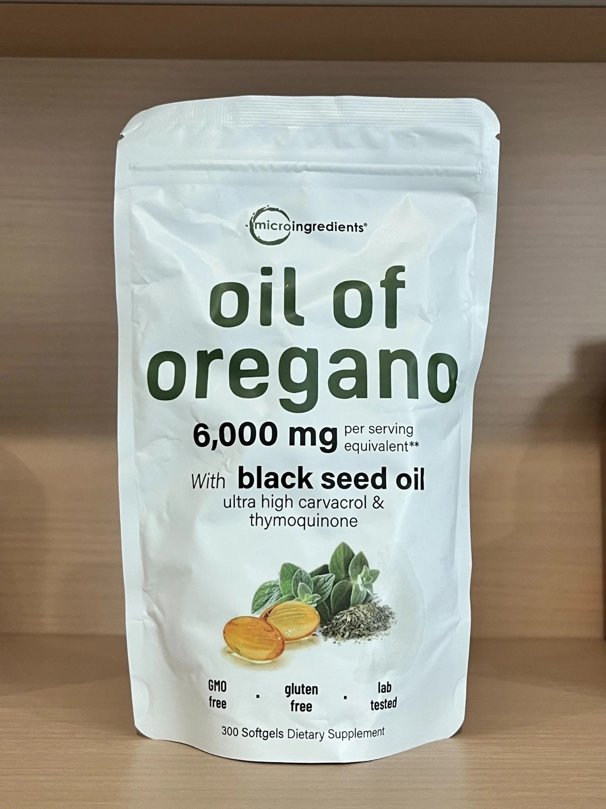 Ingredients Oregano of Oil Softgels 6000mg Count Serving,900 Per 3X Micro