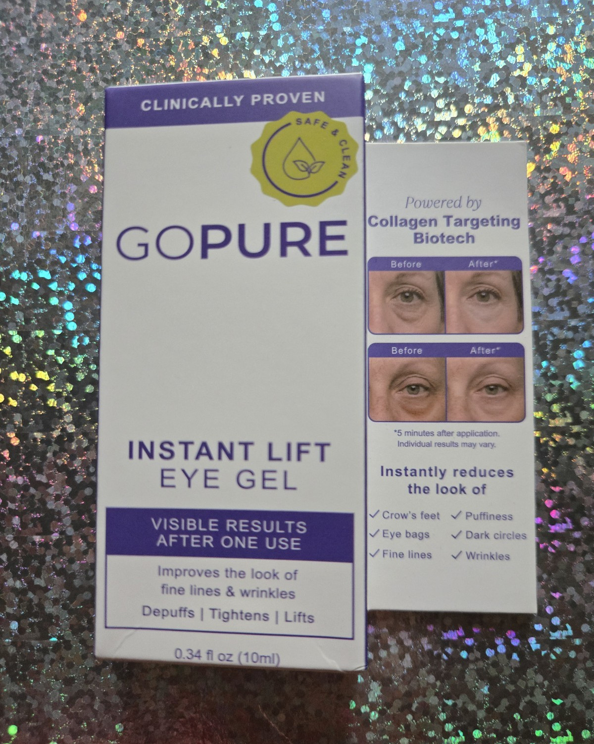 GoPure Instant Lift Under Eye Gel 0.34 fl oz Fragrance-Free Vegan Cruelty-Free