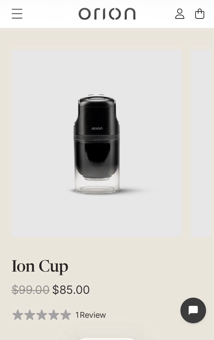 Orion Ion Cup Cordless Cupping Massager w/ Heat Vibration Rechargeable, 3 Cups