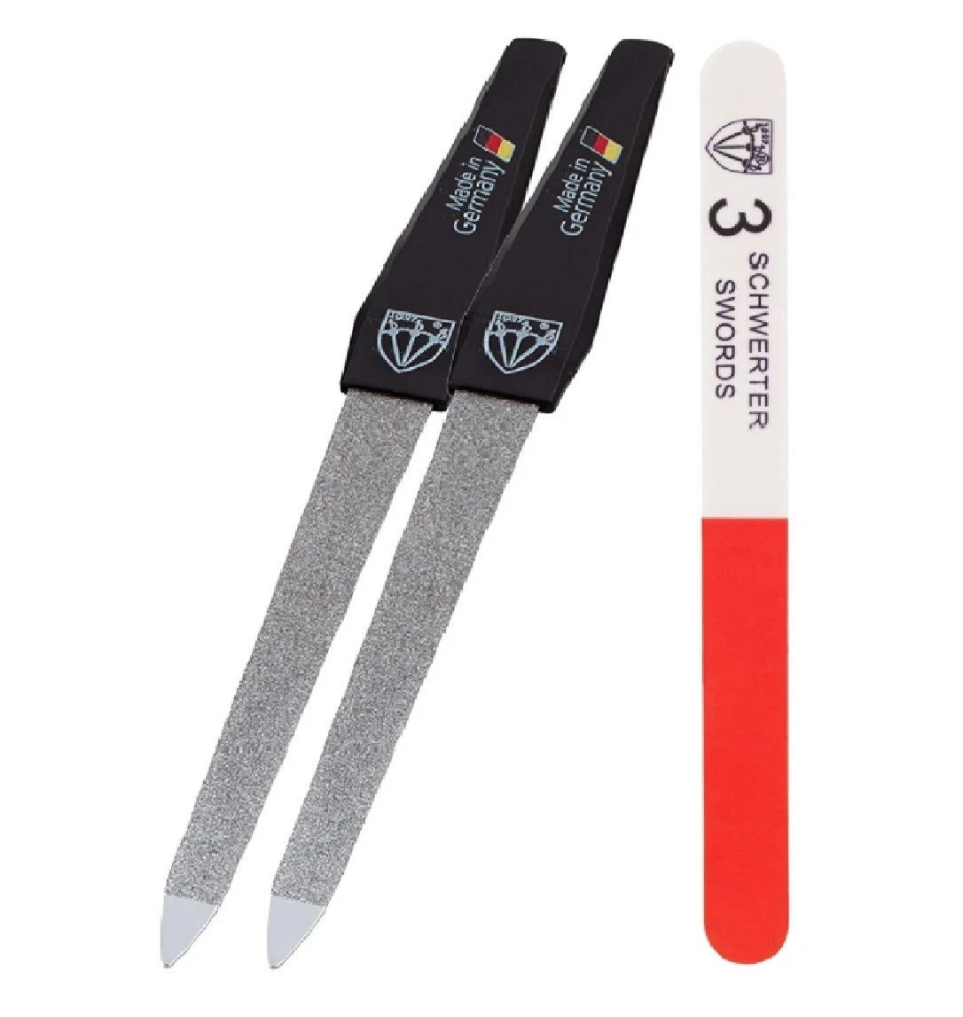3 Swords Germany – Sapphire Metal Nail File Set 2 Pieces with 1 Piece 3-Way …