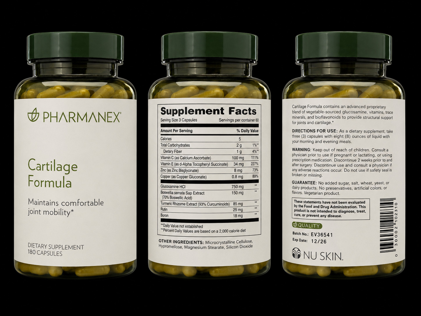 Pharmanex Nu Skin Cartilage Formula maintain comfortable joint mobility